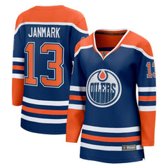 Mattias Janmark Edmonton Oilers Fanatics Women's Home Breakaway Player Jersey Royal