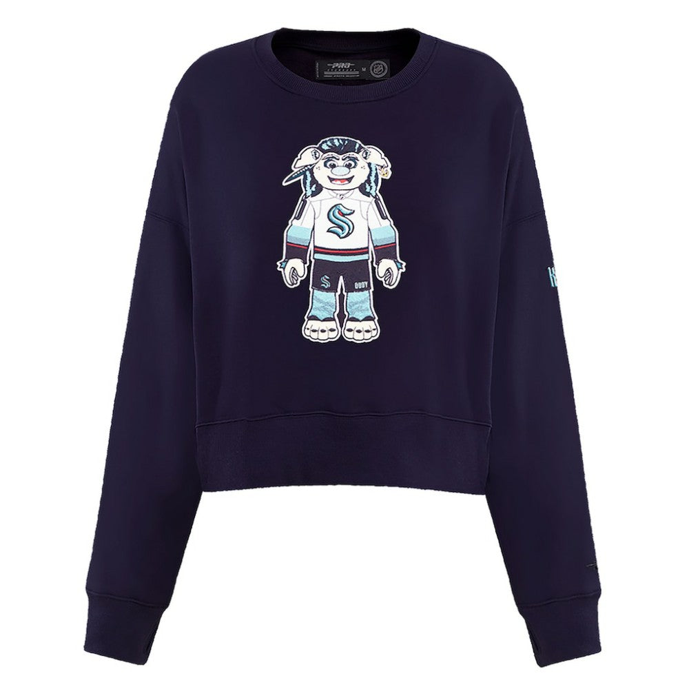 Seattle Kraken Pro Standard Women's Mascot Crewneck Pullover Sweatshirt Deep Sea Blue