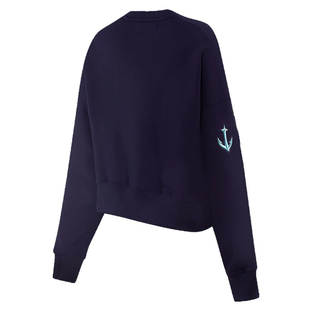 Seattle Kraken Pro Standard Women's Mascot Crewneck Pullover Sweatshirt Deep Sea Blue
