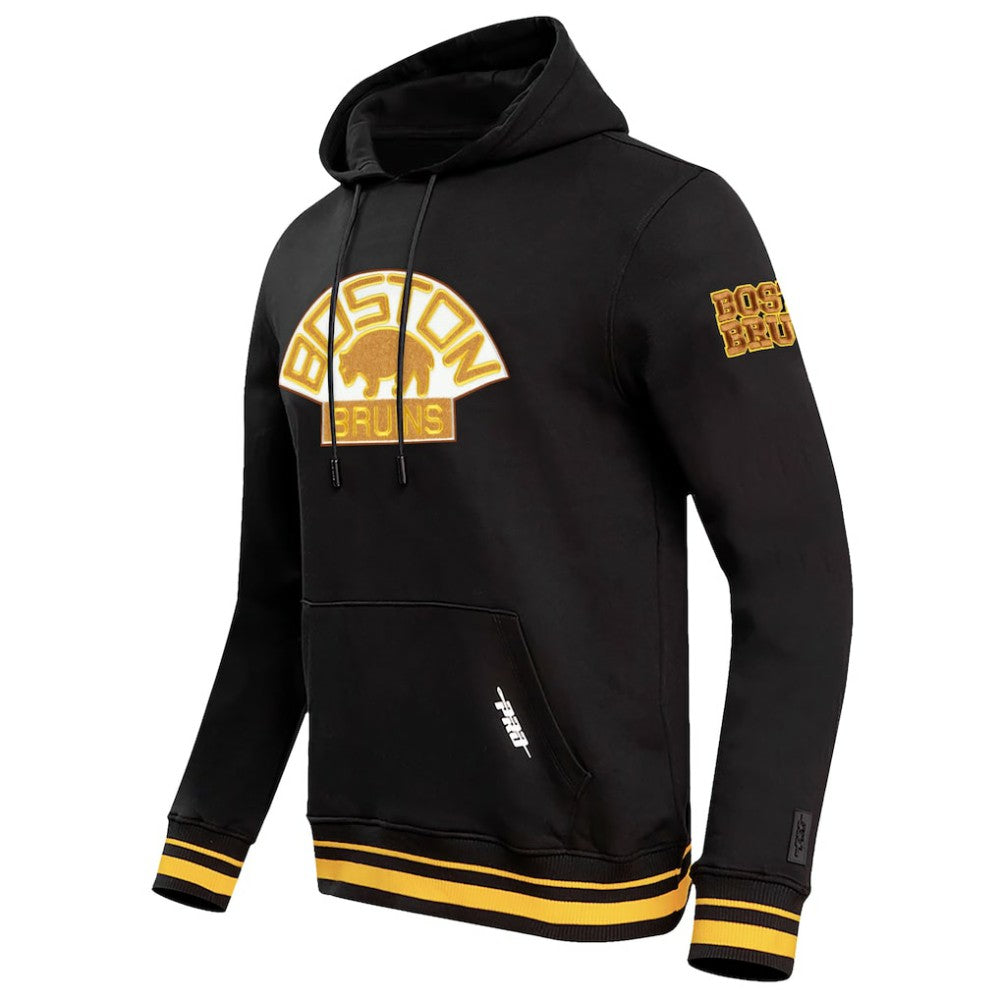 Boston Bruins Pro Standard Retro Classic Fleece Pullover Hoodie Black