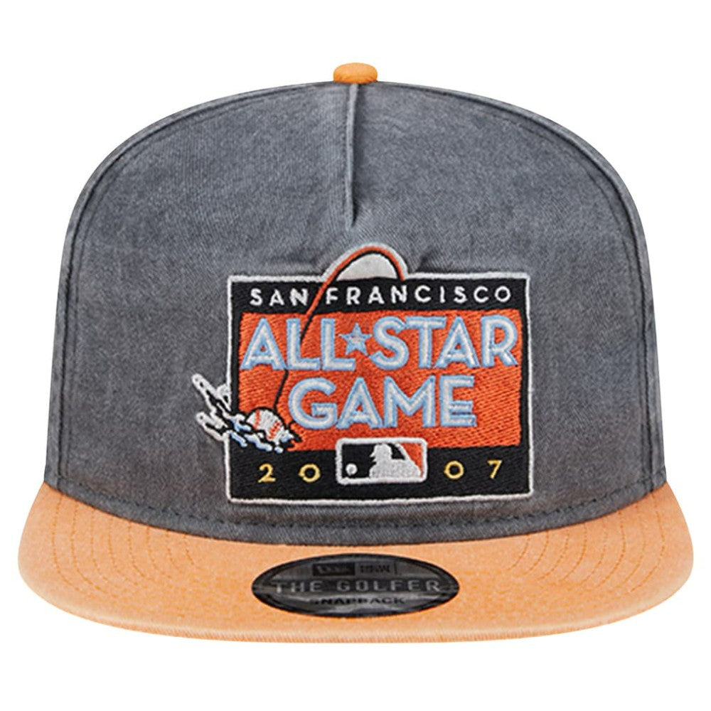 San Francisco Giants 2007 MLB All-Star Game Pigment Dye Golfer  Snapback Hat Black/Orange | New Era