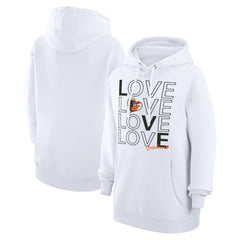 Baltimore Orioles G-III 4Her by Carl Banks Women's Love Graphic Fleece Hoodie White
