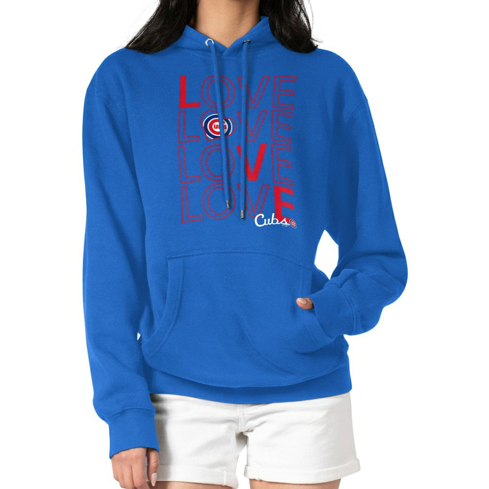 Chicago Cubs G-III 4Her by Carl Banks Women's Love Graphic Fleece Hoodie Royal