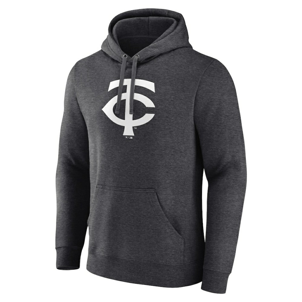 Minnesota Twins Personalized Monochrome Name & Number Pullover Hoodie Charcoal