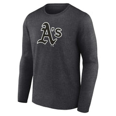 Athletics Personalized Monochrome Name & Number Long Sleeve T-Shirt Charcoal