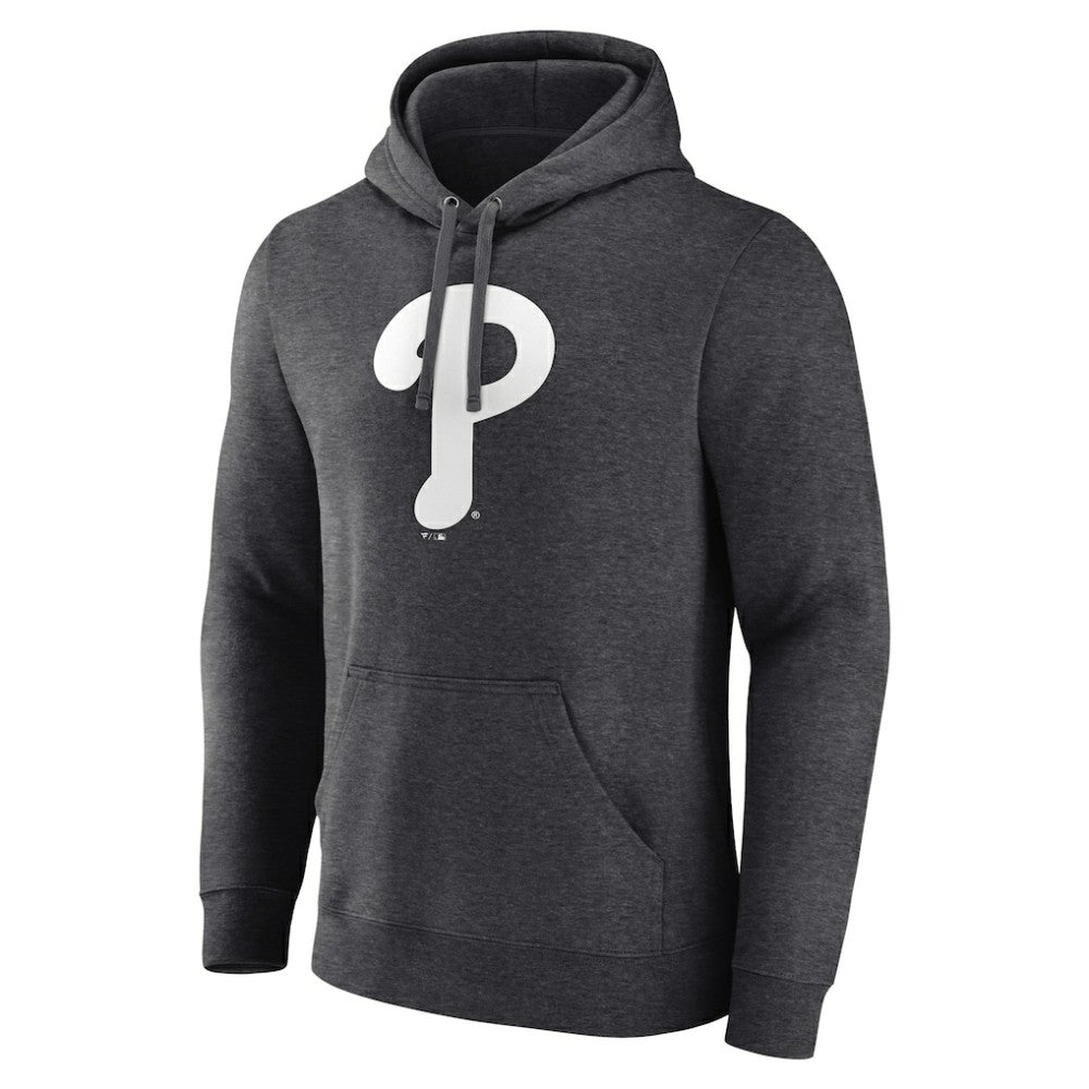 Philadelphia Phillies Personalized Monochrome Name & Number Pullover Hoodie Charcoal