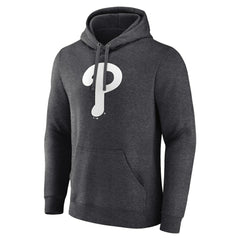 Philadelphia Phillies Personalized Monochrome Name & Number Pullover Hoodie Charcoal
