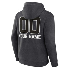 Philadelphia Phillies Personalized Monochrome Name & Number Pullover Hoodie Charcoal