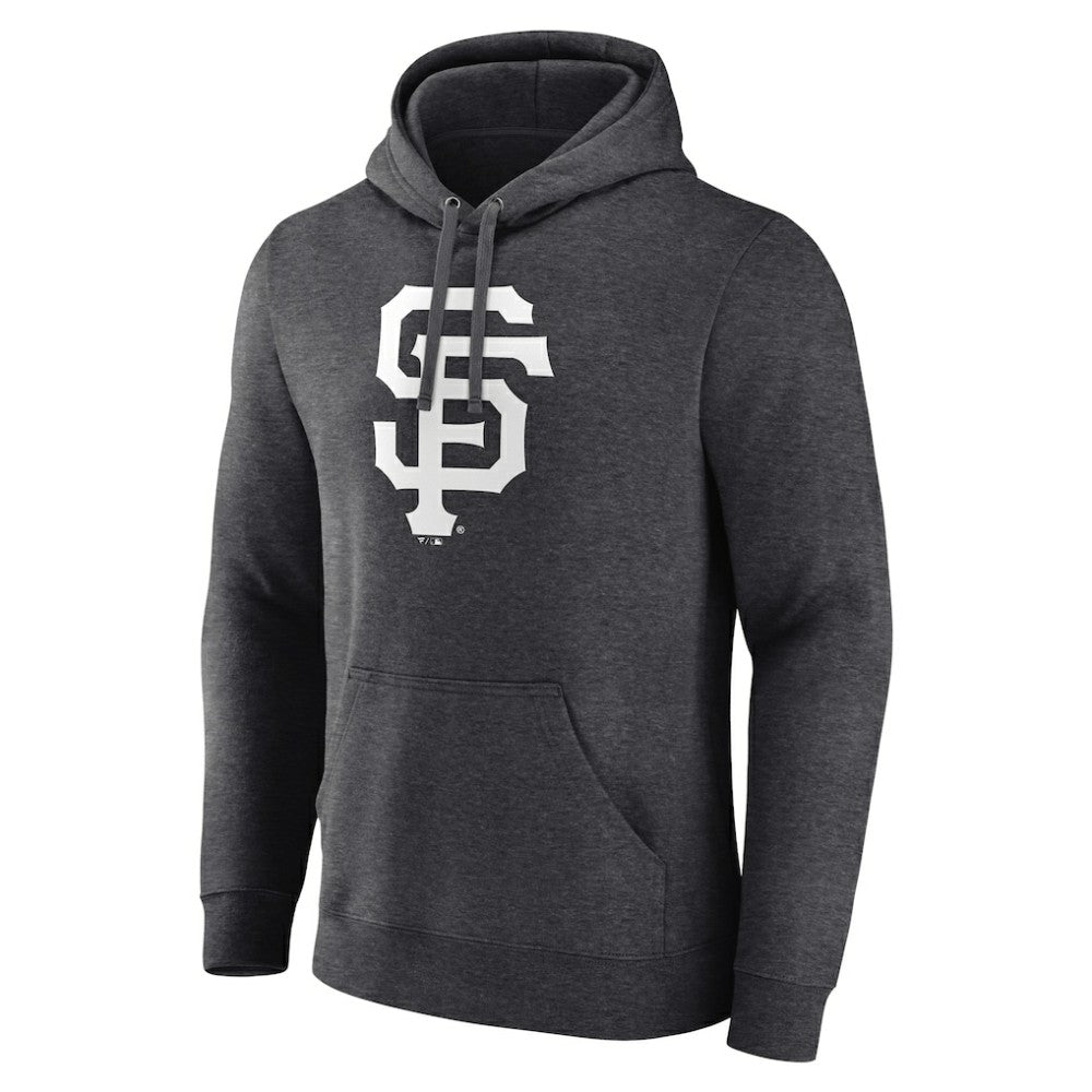 San Francisco Giants Personalized Monochrome Name & Number Pullover Hoodie Charcoal