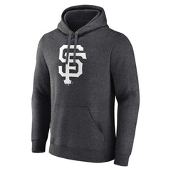 San Francisco Giants Personalized Monochrome Name & Number Pullover Hoodie Charcoal