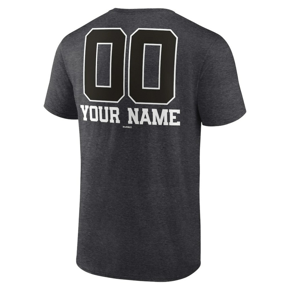 San Francisco Giants Personalized Monochrome Name & Number T-Shirt Charcoal