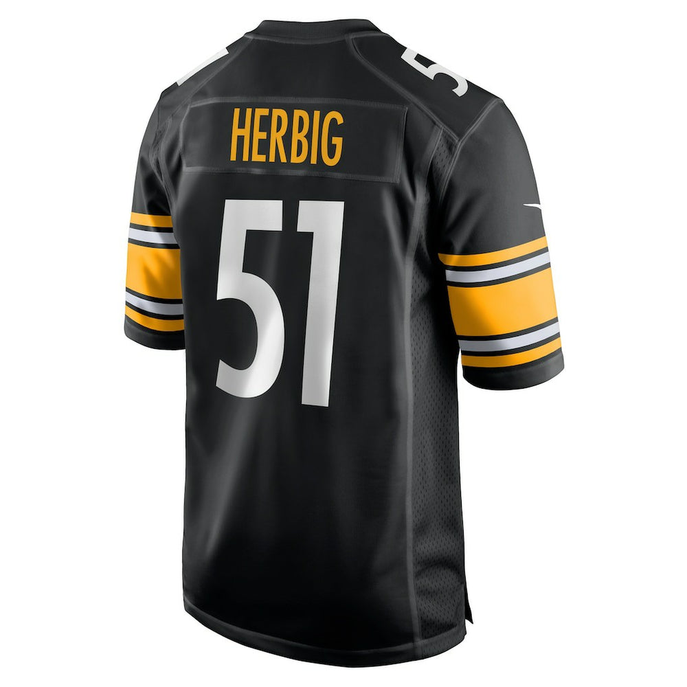 Nick Herbig Pittsburgh Steelers Game Jersey - Black
