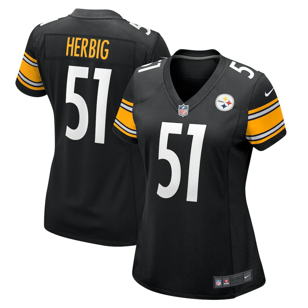 Nick Herbig Pittsburgh Steelers Women's Game Jersey - Black