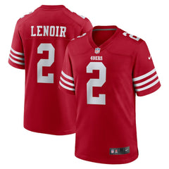 Deommodore Lenoir San Francisco 49ers Game Jersey - Scarlet