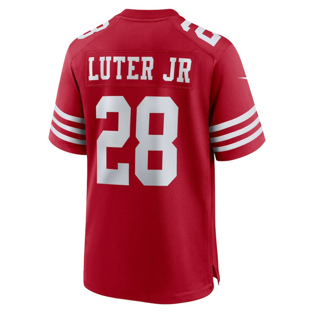 Darrell Luter Jr. San Francisco 49ers Game Jersey - Scarlet