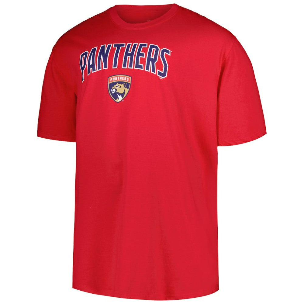 Florida Panthers Profile Big & Tall Arch Over Logo T-Shirt Red