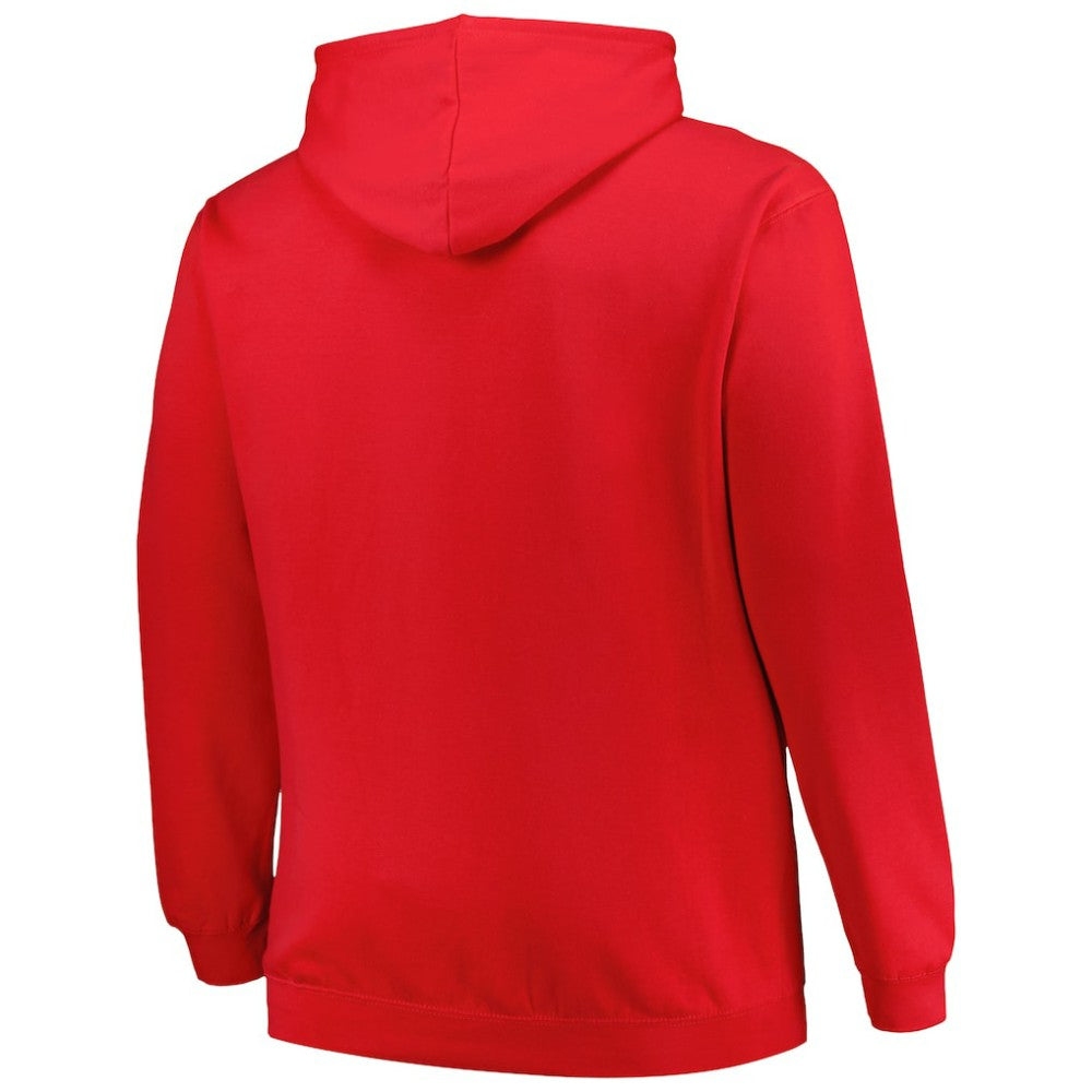 New Jersey Devils Profile Big & Tall Arch Over Logo Pullover Hoodie Red