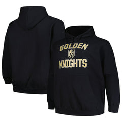 Vegas Golden Knights Profile Big & Tall Arch Over Logo Pullover Hoodie Black