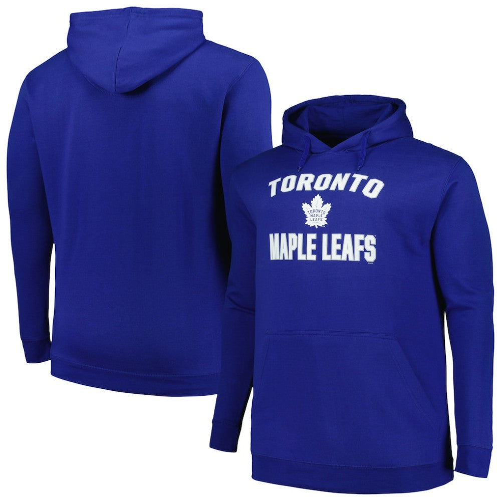 Toronto Maple Leafs Profile Big & Tall Arch Over Logo Pullover Hoodie Blue