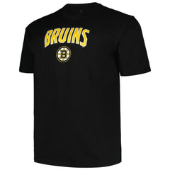 Boston Bruins Profile Big & Tall Arch Over Logo T-Shirt Black