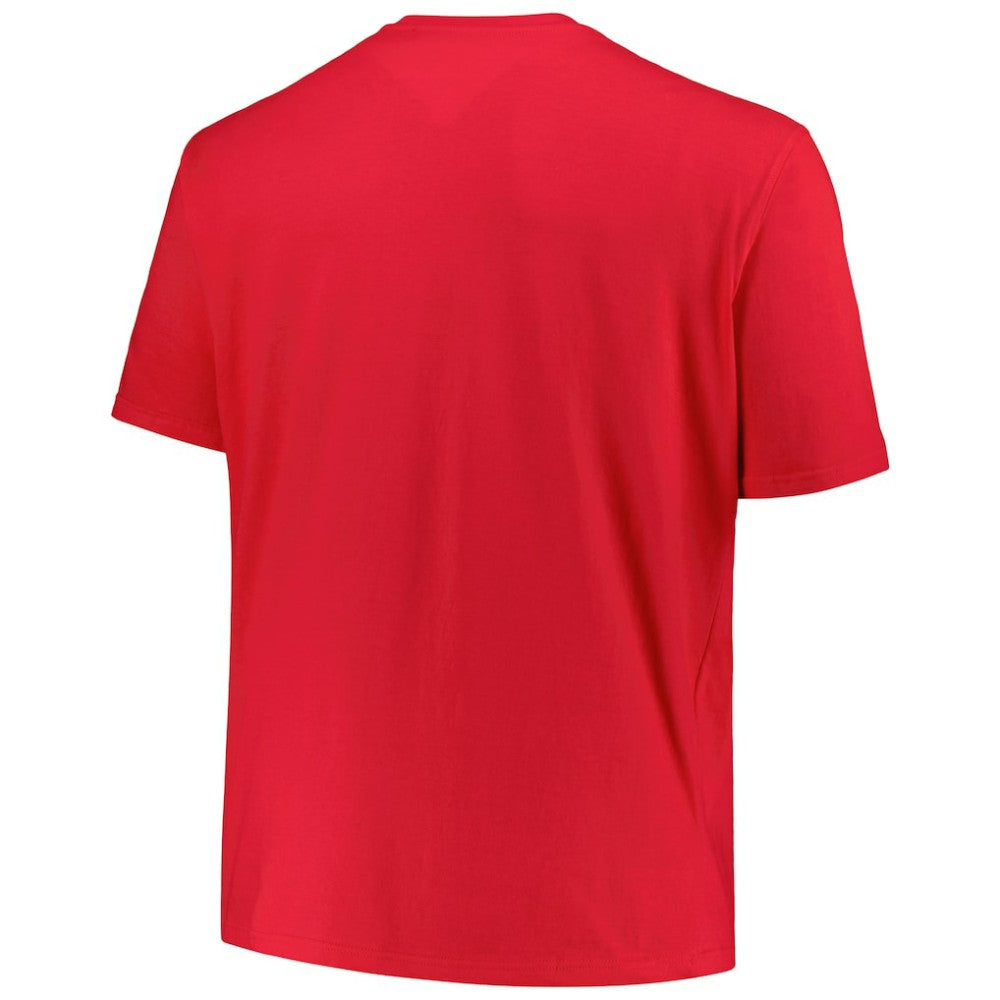 New Jersey Devils Profile Big & Tall Arch Over Logo T-Shirt Red