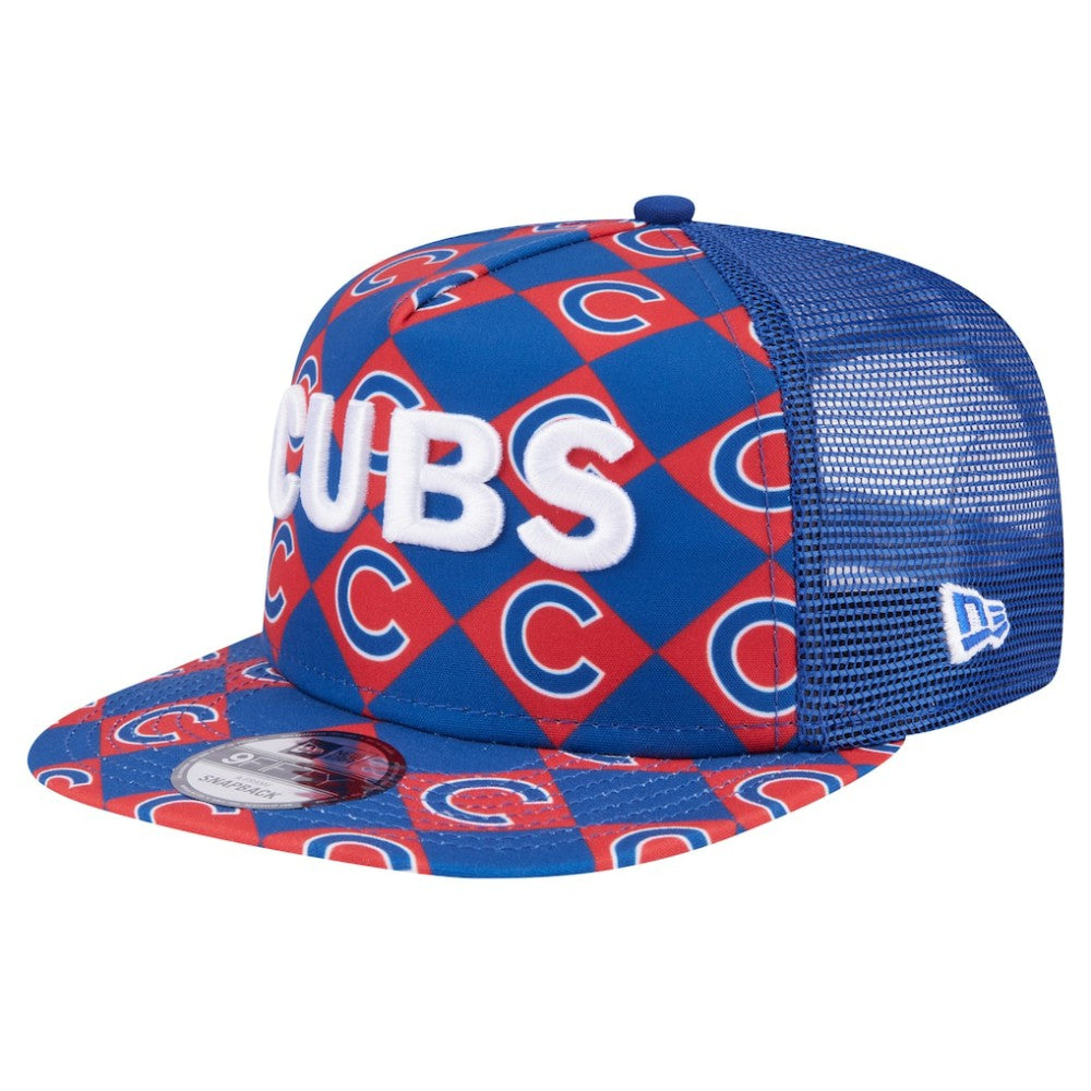 Chicago Cubs Seeing Diamonds A-Frame Trucker 9FIFTY Snapback Hat Royal | New Era
