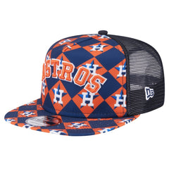 Houston Astros Seeing Diamonds A-Frame Trucker 9FIFTY Snapback Hat Navy | New Era