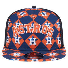 Houston Astros Seeing Diamonds A-Frame Trucker 9FIFTY Snapback Hat Navy | New Era