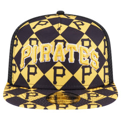 Pittsburgh Pirates Seeing Diamonds A-Frame Trucker 9FIFTY Snapback Hat Black | New Era