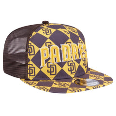 San Diego Padres Seeing Diamonds A-Frame Trucker 9FIFTY Snapback Hat Brown | New Era