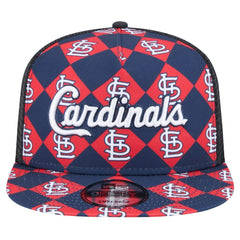 St. Louis Cardinals Seeing Diamonds A-Frame Trucker 9FIFTY Snapback Hat Navy | New Era