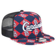 St. Louis Cardinals Seeing Diamonds A-Frame Trucker 9FIFTY Snapback Hat Navy | New Era
