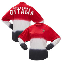 Ottawa Senators Fanatics Women's Ombre Long Sleeve T-Shirt Red/Black