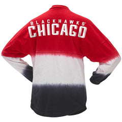 Chicago Blackhawks Fanatics Women's Ombre Long Sleeve T-Shirt Red/Black