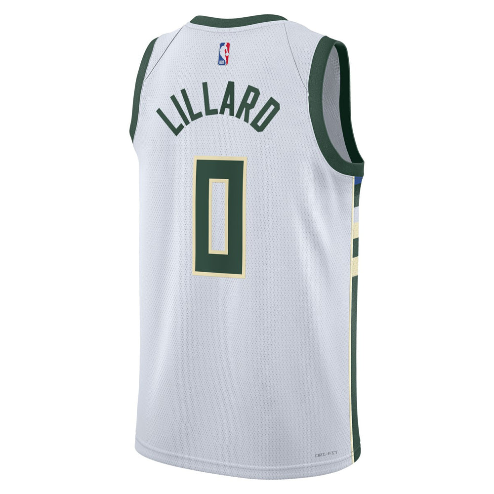 Damian Lillard Milwaukee Bucks Unisex Fear The Deer Swingman Player Jersey - Association Edition - White