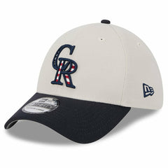 Colorado Rockies 2024 Fourth of July 39THIRTY Flex Hat Khaki/Black | New Era