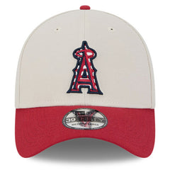 Los Angeles Angels 2024 Fourth of July 39THIRTY Flex Hat Khaki/Red | New Era