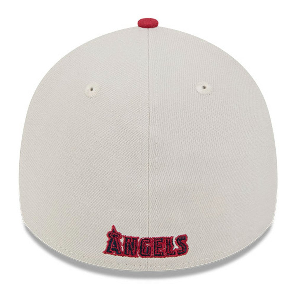 Los Angeles Angels 2024 Fourth of July 39THIRTY Flex Hat Khaki/Red | New Era