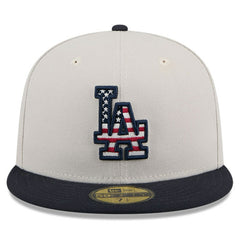 Los Angeles Dodgers 2024 Fourth of July 59FIFTY Fitted Hat Khaki/Black | New Era