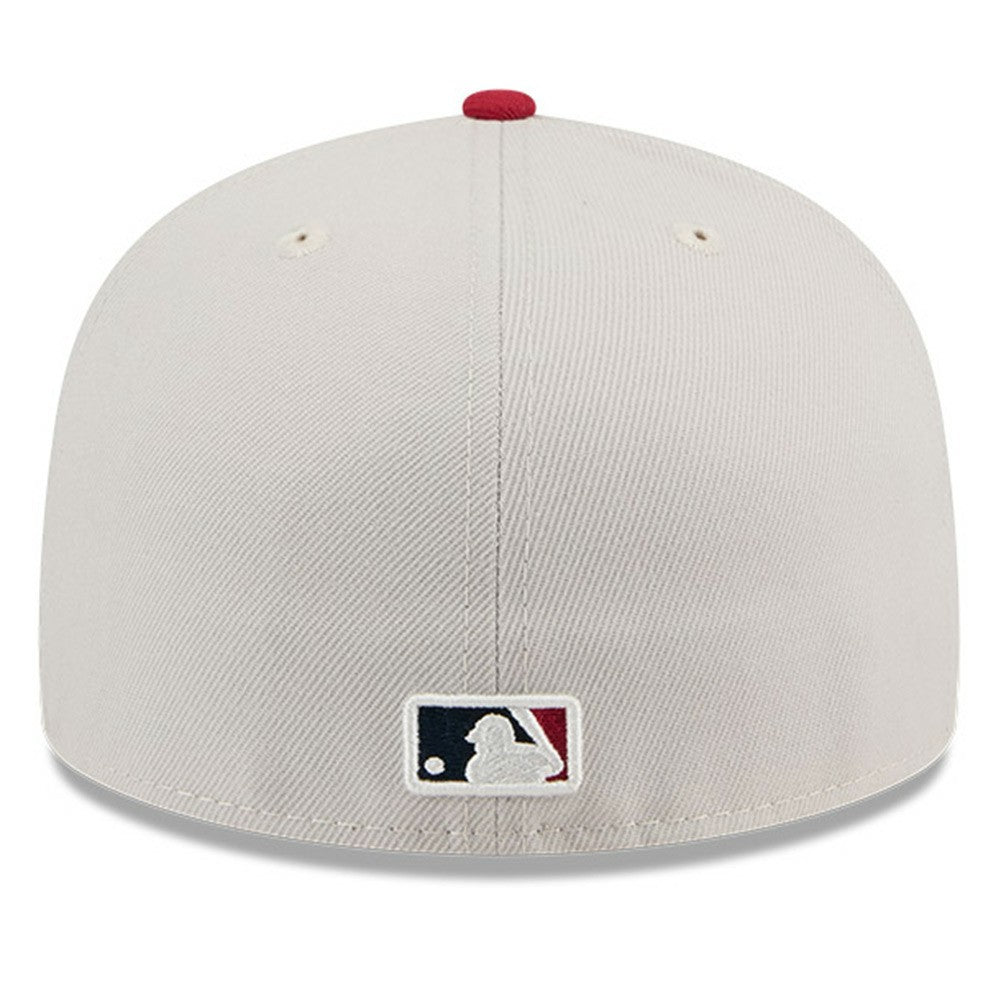 Miami Marlins 2024 Fourth of July 59FIFTY Fitted Hat Khaki/Red | New Era