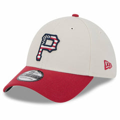 Pittsburgh Pirates 2024 Fourth of July 39THIRTY Flex Hat Khaki/Red | New Era