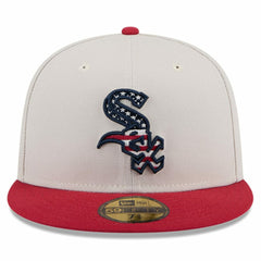 Chicago White Sox 2024 Fourth of July 59FIFTY Fitted Hat Khaki/Red | New Era