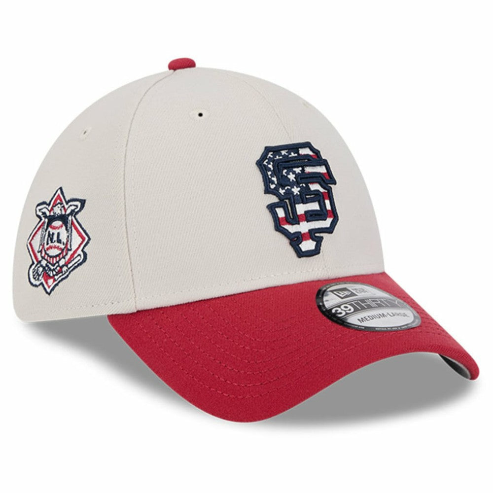 San Francisco Giants 2024 Fourth of July 39THIRTY Flex Hat Khaki/Red | New Era