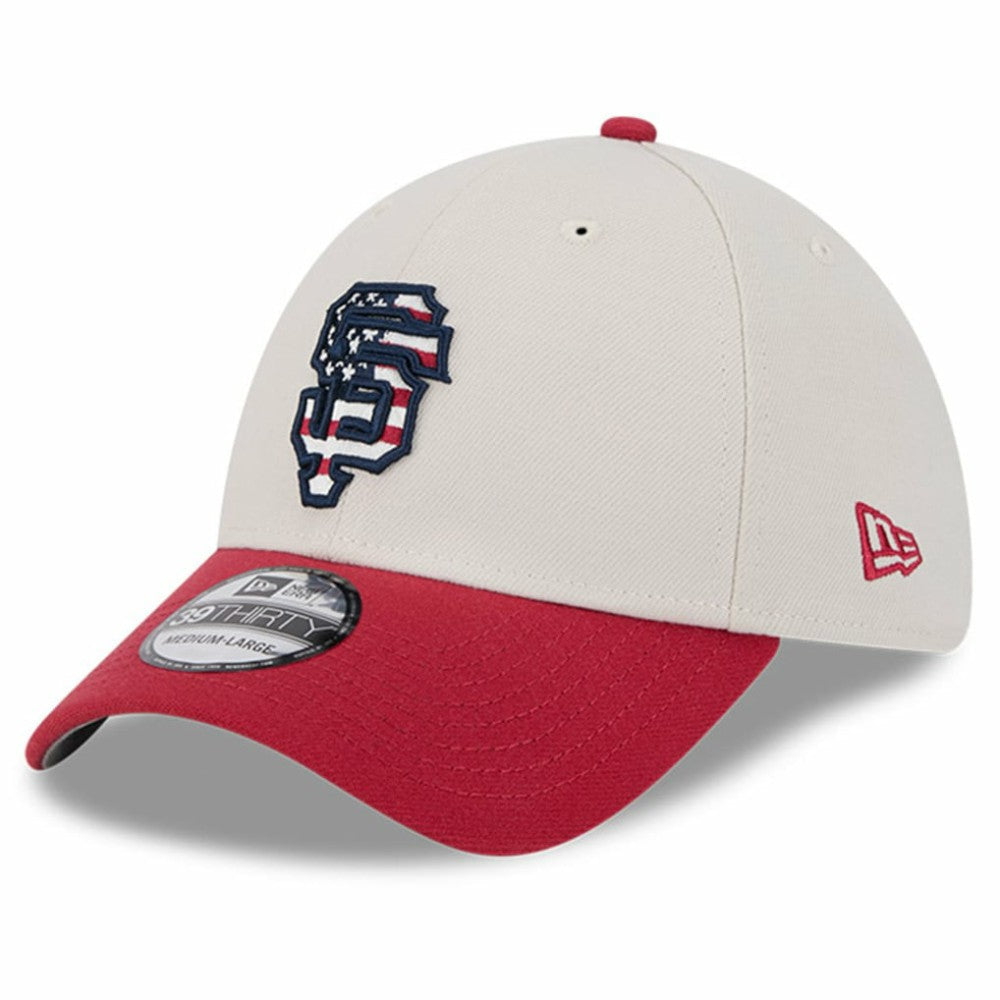 San Francisco Giants 2024 Fourth of July 39THIRTY Flex Hat Khaki/Red | New Era