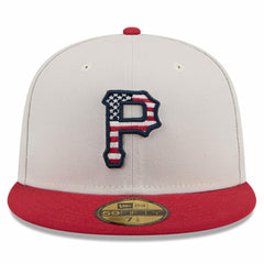 Pittsburgh Pirates 2024 Fourth of July 59FIFTY Fitted Hat Khaki/Red | New Era