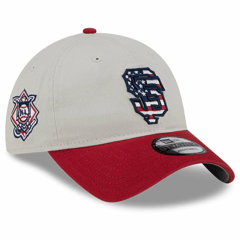 San Francisco Giants 2024 Fourth of July 9TWENTY Adjustable Hat Khaki/Red | New Era