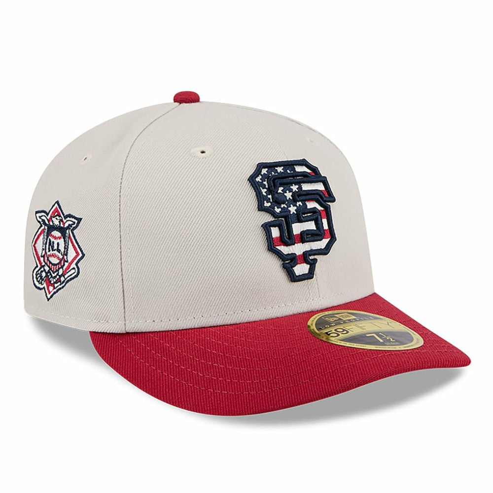 San Francisco Giants 2024 Fourth of July Low Profile 59FIFTY Fitted Hat Khaki/Red | New Era