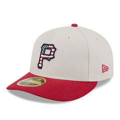 Pittsburgh Pirates 2024 Fourth of July Low Profile 59FIFTY Fitted Hat Khaki/Red | New Era