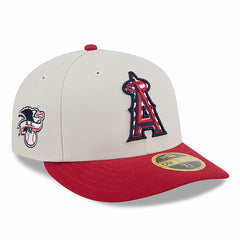 Los Angeles Angels 2024 Fourth of July Low Profile 59FIFTY Fitted Hat Khaki/Red | New Era