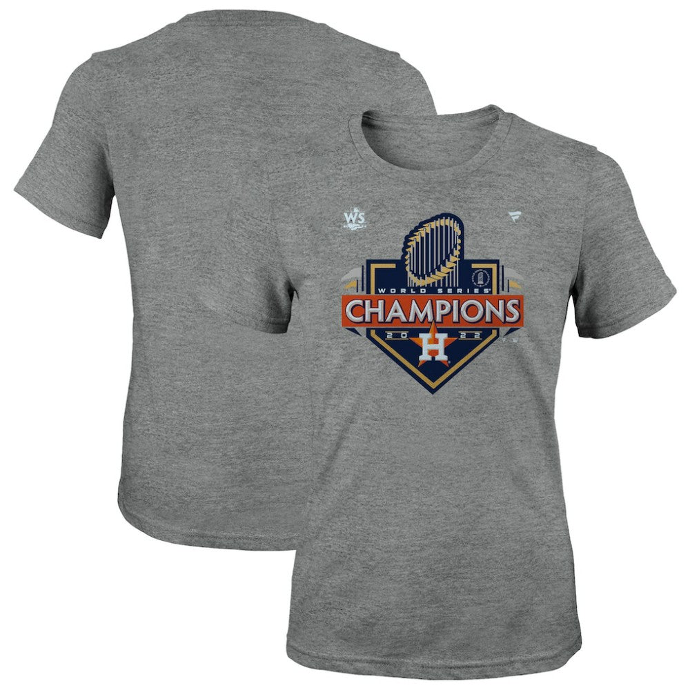 Houston Astros Women's 2022 World Series Champions Locker Room T-Shirt Heather Charcoal